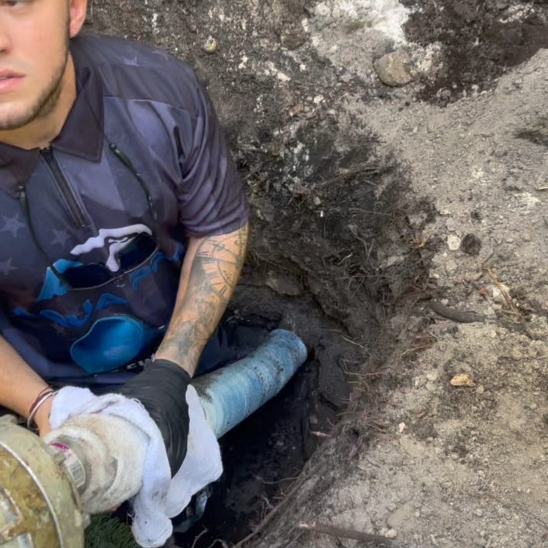Trenchless plumbing work